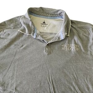 Walt Disney World Parks Men's Polo Shirt Knit Faux Distressing 1971 Size XL Gray